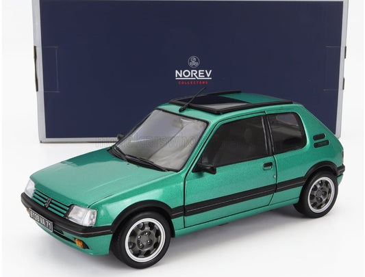 1/18 - PEUGEOT - 205 1.9 GTi GRIFFE WITH WINDOWROOF 1991 - GREEN - 184847