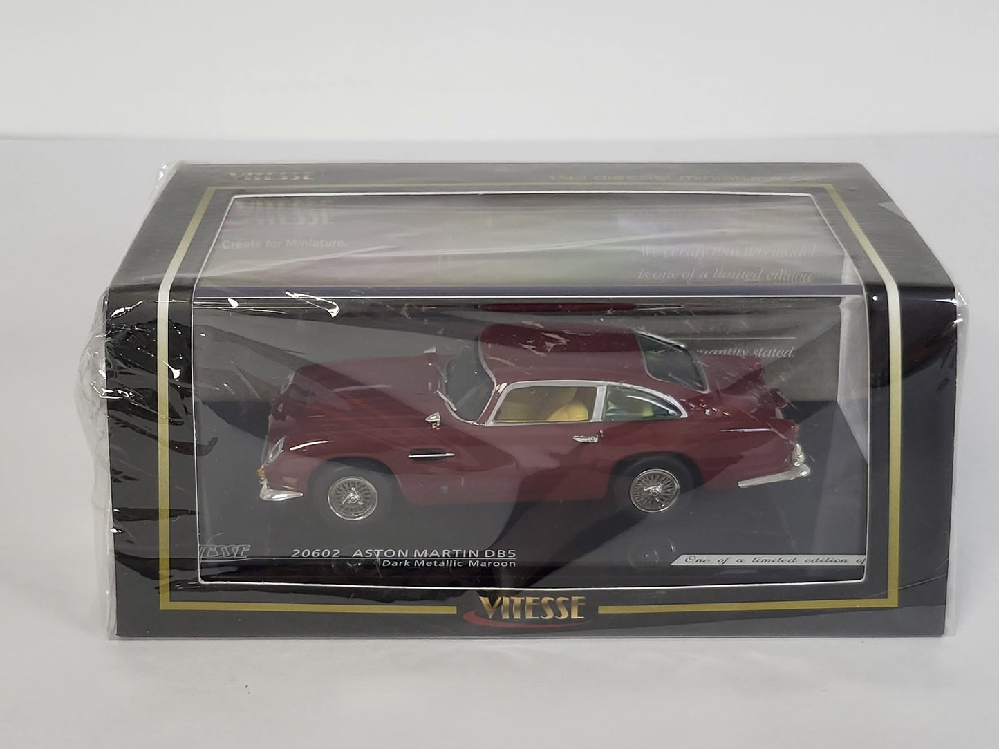 Aston Martin DB5 Dark Metallic Maroon. 1:43 scale