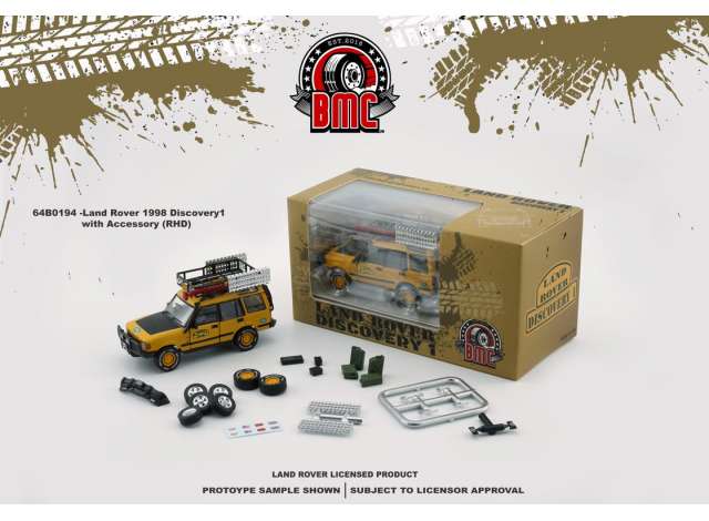 1/64 1998 Land Rover Discovery I *Camel Trophy Version* with accessory, camel yellow