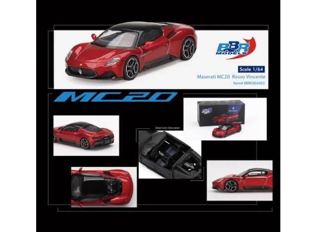 1/64 Maserati MC20, rosso vincente - BBRDIE6403