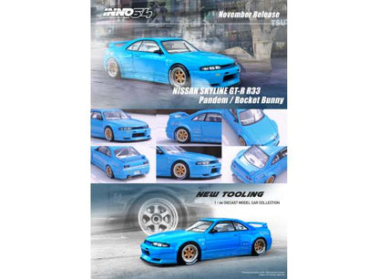 1/64 Nissan Skyline GT-R (R33) Pandem Rocket Bunny, blue