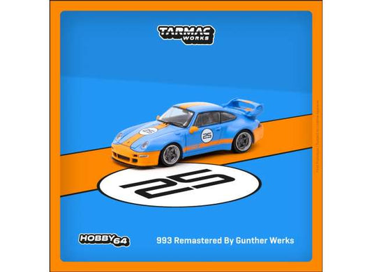 1/64 Porsche 993 *Remastered by Gunther Werks*,blue orange - Tarmac Models - TC-T64TL054BO