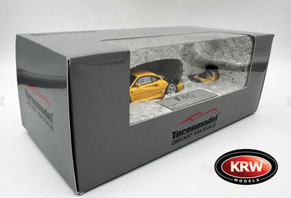 1/64 TECNOMODEL FERRARI - F40 LM PRESS VERSION 1996 - SILVER WHEELS - GIALLO MODENA - YELLOW