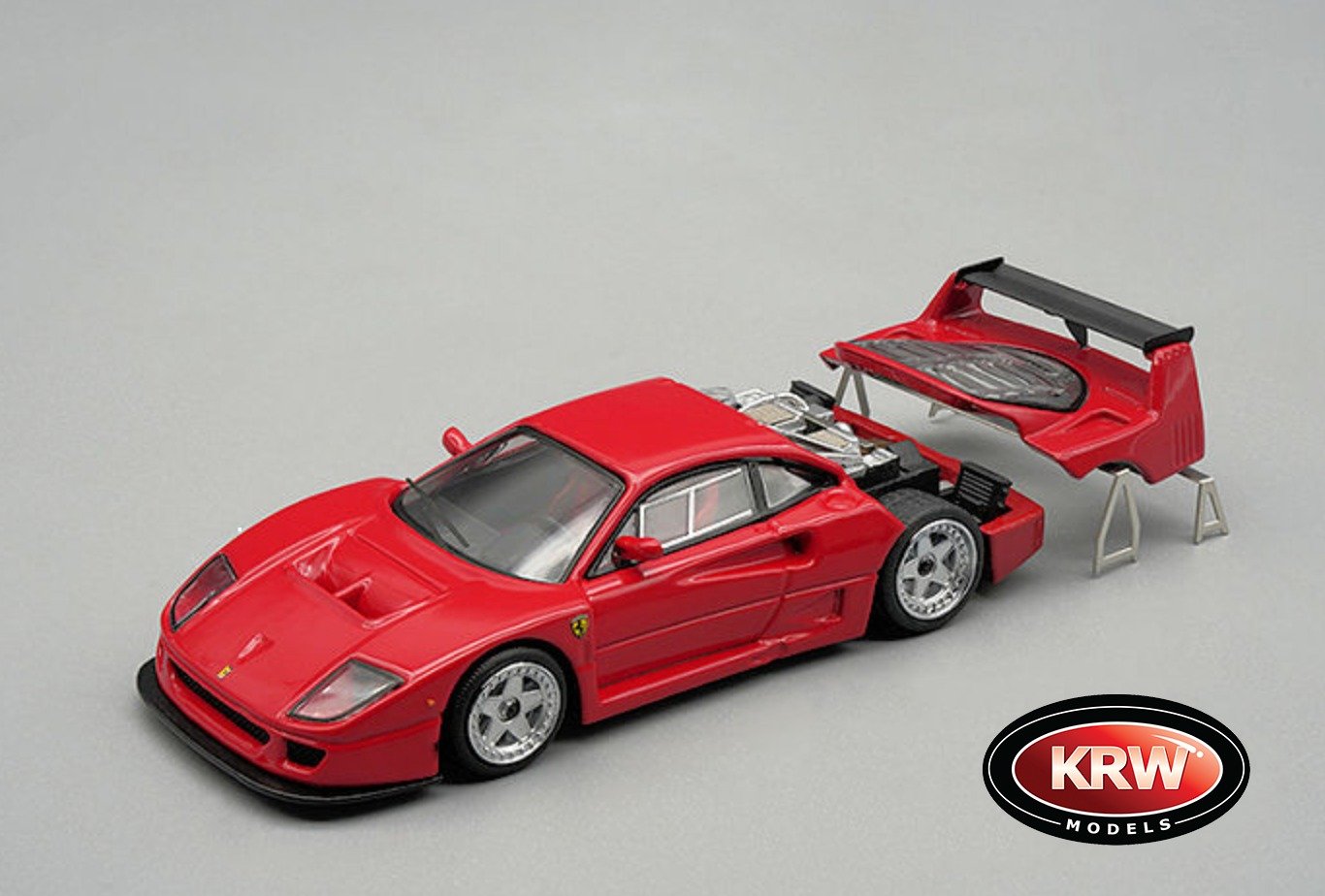 1/64 TECNOMODEL F40 LM PRESS VERSION 1996 - SILVER WHEELS - RED