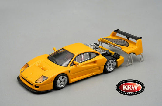 1/64 TECNOMODEL FERRARI - F40 LM PRESS VERSION 1996 - SILVER WHEELS - GIALLO MODENA - YELLOW