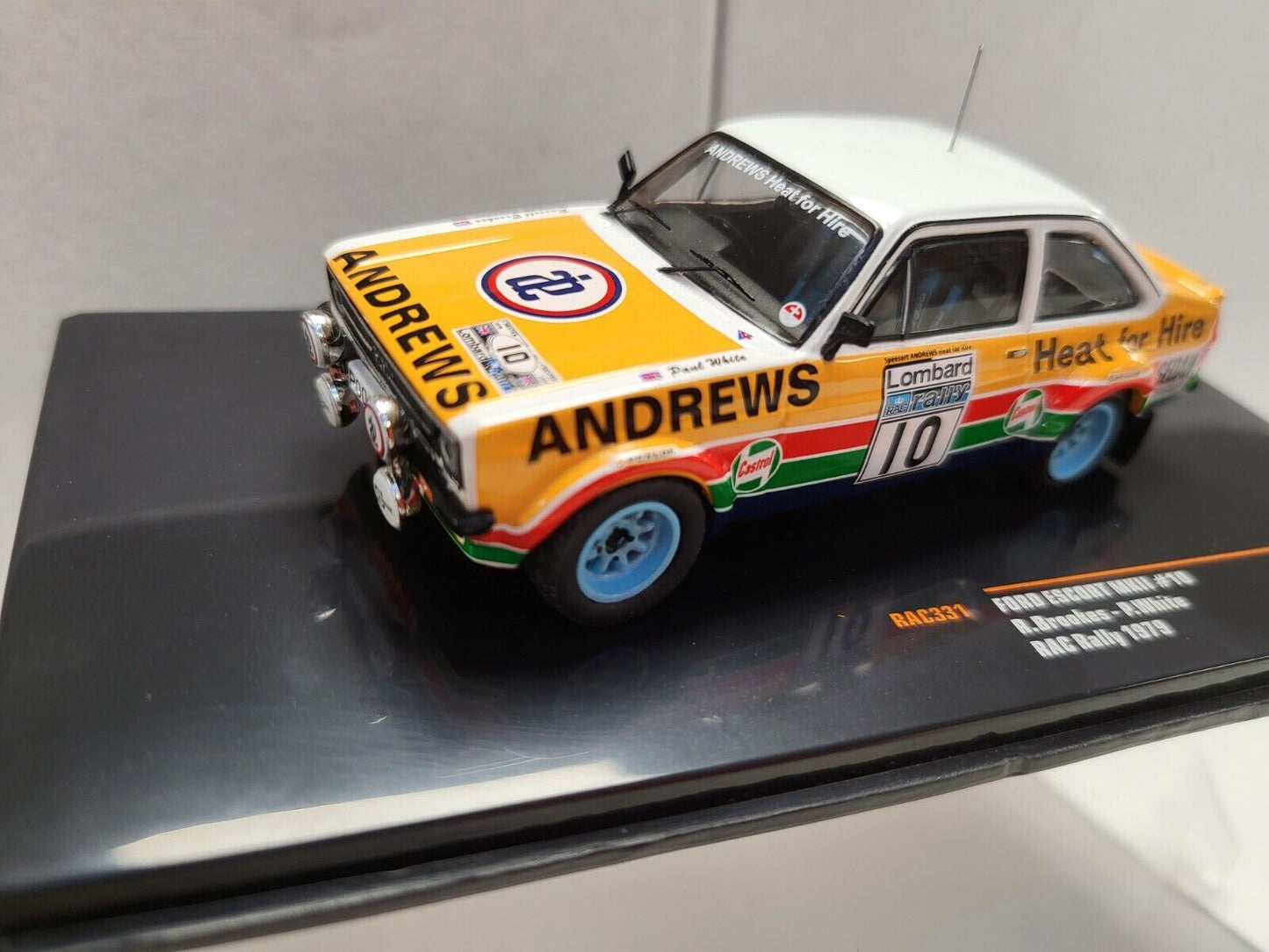 IXO 1:43 SCALE Ford Escort MKII #10 RAC Rally 1979 RAC331