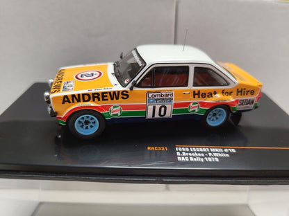 IXO 1:43 SCALE Ford Escort MKII #10 RAC Rally 1979 RAC331