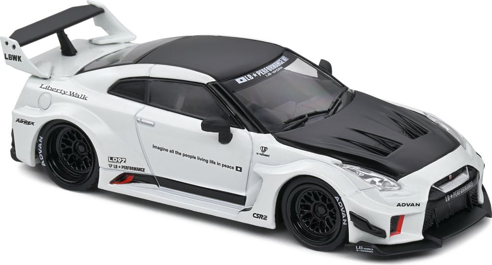 Nissan GTR LB Silhouette White/Black Hood S4311203