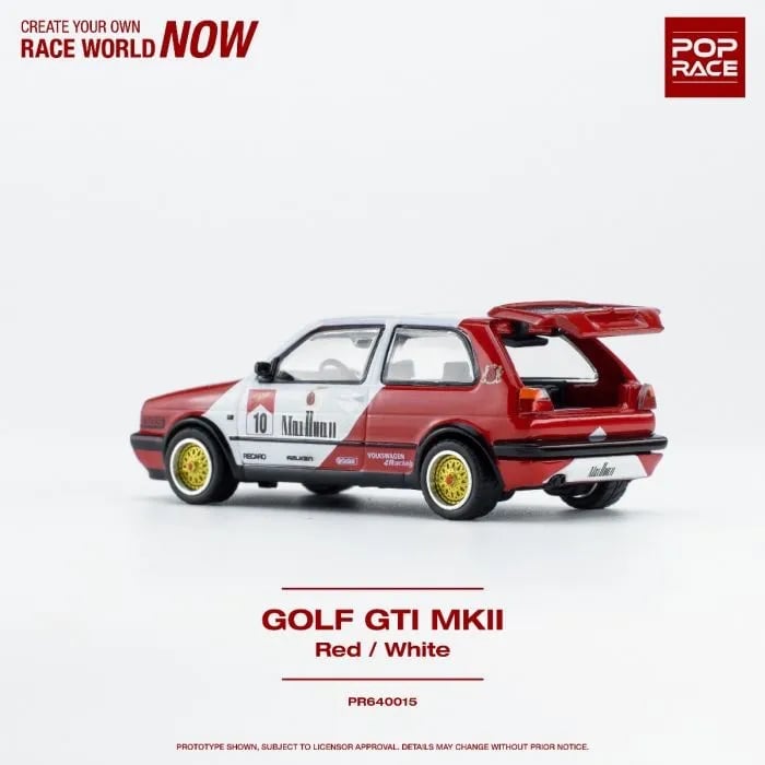 1/64 VW GOLF MKII RED/WHITE - PR640015 - Poprace