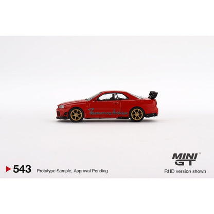 MGT00543-R - 1/64 NISSAN GT-R (R34) TOMMYKAIRA R-Z RED (RHD)