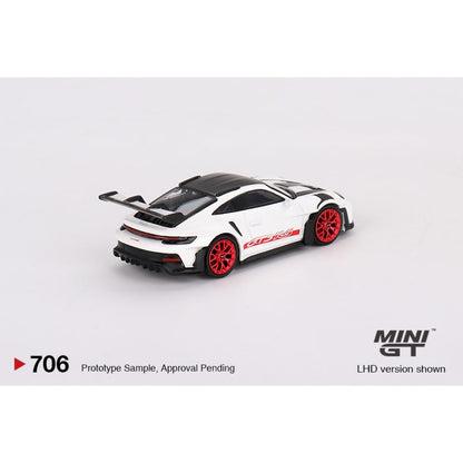 MGT00706-R - 1/64 PORSCHE 911 (992) GTS RS WEISSACH PACKAGE WHITE WITH PYRO RED (RHD)