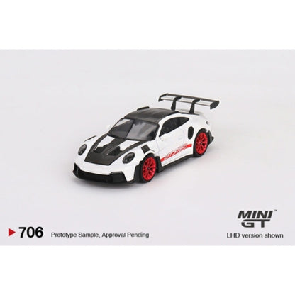 MGT00706-R - 1/64 PORSCHE 911 (992) GTS RS WEISSACH PACKAGE WHITE WITH PYRO RED (RHD)