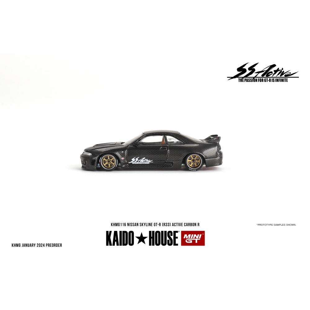 MGTKHMG116 - 1/64 NISSAN SKYLINE GT-R (R33) ACTIVE CARBON R