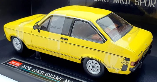 SUNSTAR 1/18 1975 FORD ESCORT MKII SPORT YELLOW LIMITED EDITION 4620 RHD