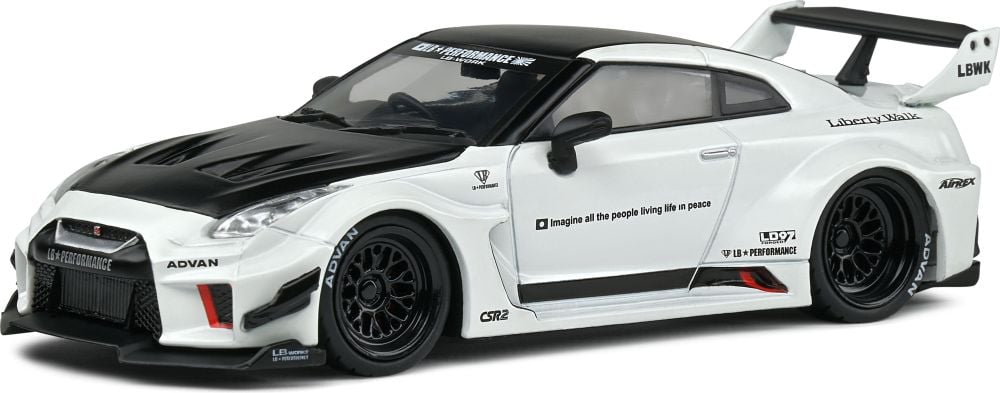 Nissan GTR LB Silhouette White/Black Hood S4311203