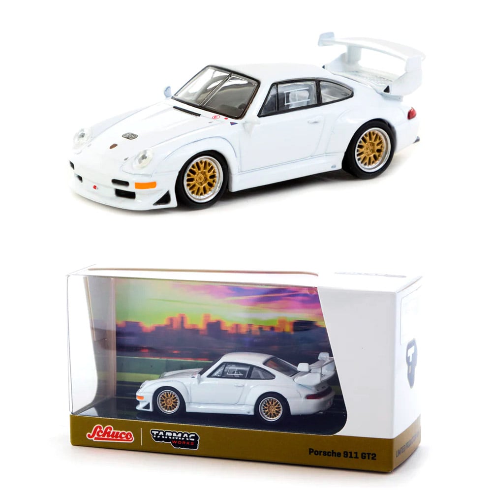 TARMAC - 1/64 - PORSCHE - 911 993 GT2 COUPE 1996 - WHITE - T64S004